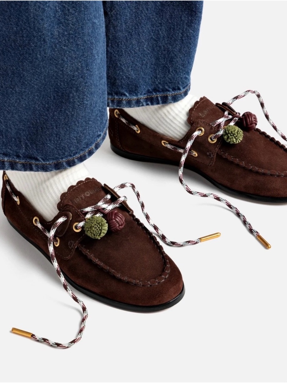 Laurroude Cyprus Boat Shoe in Brown Suede